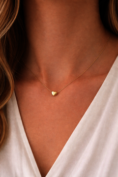 Žluté zlato řetízek SRDCE 42+3cm